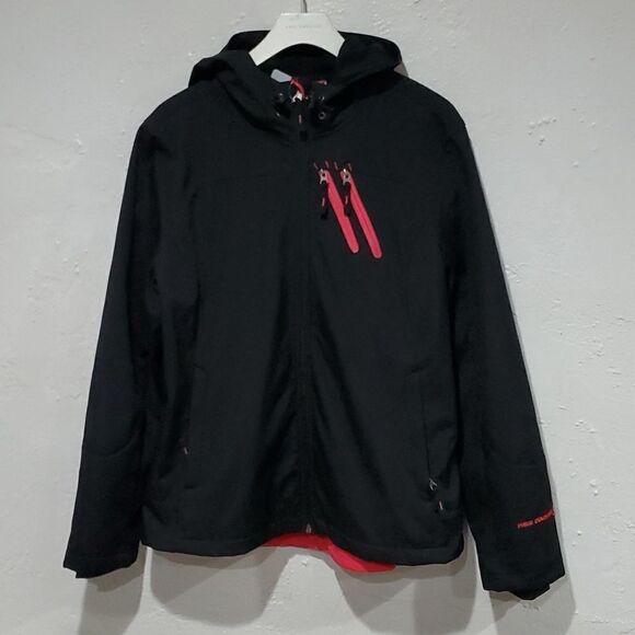 Free Country NWT Softshell Outerwear Coat in Black and Pink - Picture 1 of 11